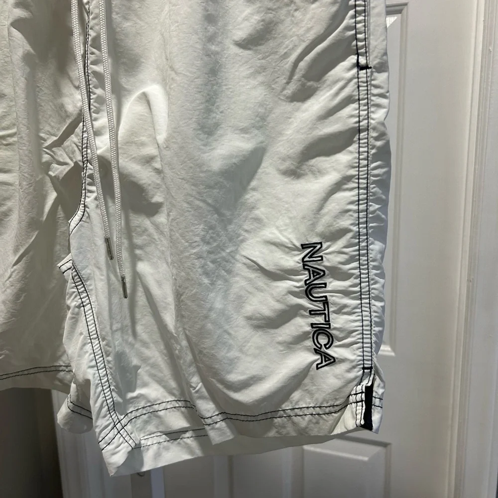 Nautica Men’s White Swim Trunks